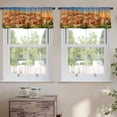 thumbnail image 2 of LALILO Kitchen Curtain Valance Mountains Morocco World Rod Pocket Window Curtain 52"x 18" Set of 2, 2 of 5