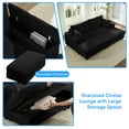 thumbnail image 4 of BALUS Oversized Chaise Lounge with Wide Storage Ottoman, Modern sleeper chair for Living room, ottoman chair Sleeper, Corduroy,  Black, 4 of 9