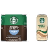 Starbucks Double Shot Espresso Espresso & Cream Light 4 Count 6.5 fl oz & Double Shot Energy Drink Vanilla 15 fl oz