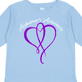 thumbnail image 4 of Inktastic Alzheimer's Awareness Purple Ribbon Heart Boys or Girls Long Sleeve Toddler T-Shirt, 4 of 5