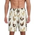 thumbnail image 3 of Lsque Funny Chicken Mens Sleep Pajama Shorts,Short Pajama Pants, Cotton Ultra-Soft Knit-X-Large, 3 of 9