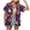Pink, variant on Towmus Women Halloween Hawaiian Shirt Cute Floral Ghosts Print Button Down Shirts Holiday Short Sleeve Tops