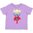 thumbnail image 3 of Inktastic Superhero Girl, Cute Girl, Blonde Hair, Red Cape Girls Toddler T-Shirt, 3 of 5