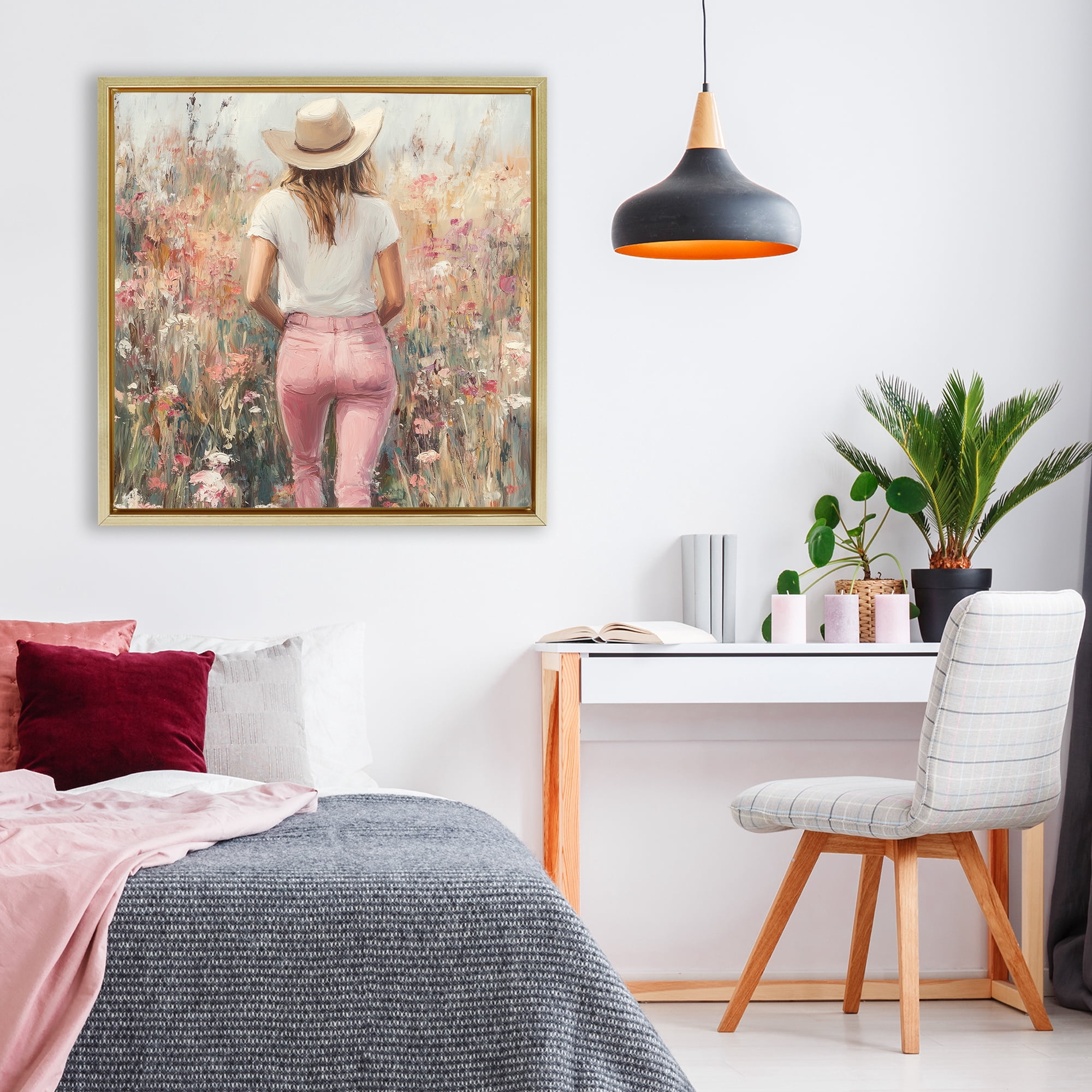 Stupell Industries Moment Of Peace Gold Framed Floater Canvas Wall Art, design by Heidi Kuntz