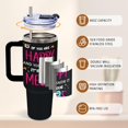 thumbnail image 4 of 40 Oz Funny Medication Tumbler with Handle and Straw, If You're Happy And You Know It, Its Your Meds Stainless Steel Insulated Tumblers for Women Men, Birthday Inspirational Gifts, 4 of 6