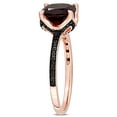 thumbnail image 4 of Everly Women's Garnet and Diamond 10k Rose Gold Ring, 4 of 6