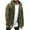 Army Green, variant on IROINNID Men's Hoodie Shearling Long Sleeve Solid Color Leisure Winter Blouse Top Coat