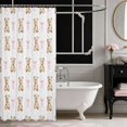 thumbnail image 3 of Erosebridal Teddy Bear Bow Pearl Shower Curtain 72Wx84L for Girls, Cute Stuffed Animal Girly Waterproof Bathroom Shower Curtain, 3 of 5