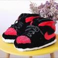 thumbnail image 1 of Sports shoes style plush slippers creative wrapped plush warm winter indoor slippers cotton shoes, 1 of 5
