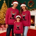 thumbnail image 2 of MIASHUI 2025 Ensemble de Pyjama de Noël Assorti pour Famille Lettre Imprimée Col Rond Manches Longues Chandail en Molleton Sans Capuche Femmes,TG, 2 of 6