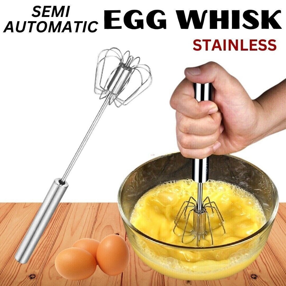 New Hand Push Whisk Blender SemiAutomatic Whisk Mixer Egg Milk Beater