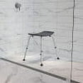 thumbnail image 2 of Flash Furniture Tool-Free and Quick Assembly, 300 Lb. Capacity, Adjustable Gray Bath & Shower Chair with Non-slip Feet, 2 of 16