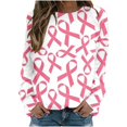 thumbnail image 2 of Aboser Cancer Awareness Survivor Sweatshirt for Women Y2k Clothes Pink Ribbon Graphic Sweatshirts for Women Funny Breast Cancer Awareness Blouses, 2 of 4