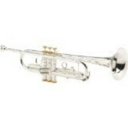 Blessing BTR-1460G Student Bb Trumpet, Silver-Plated with Gold Trim