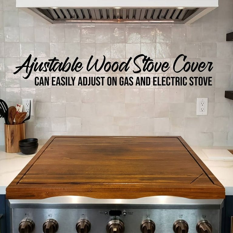 Noodle Board Stove Cover, Wood Stove Top Cover for Gas Stove and Electric  Stove, Wooden Stovetop Cover Cutting Board for Counter Space, Stove Burner  Covers, Sink Cover, RV Stove Top Cover
