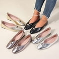 thumbnail image 5 of IEMIEMIEM Women's Metal Buckle Mary Jane Shoes Soft Leather Comfortable Ballet Flats Shoes Square Toe Casual Fashion Versatile Daily Wear Gold 7 Wide, 5 of 9