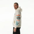 thumbnail image 4 of Unisex The Wild Collective  Cream Miami Dolphins Stacked Graphic Sleeve Fleece Hoodie, 4 of 5
