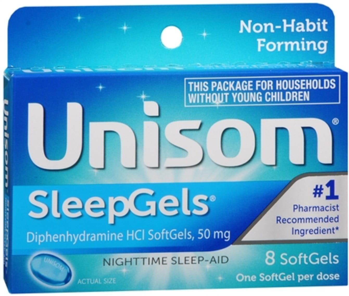 Unisom SleepGels 8 Caps (Pack of 3)