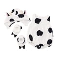 thumbnail image 2 of WOYY Baby Boys Cow Romper Outfits Animal Sleeveless Bodysuit Hat Stockings Clothes Set, 2 of 8