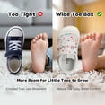thumbnail image 3 of STQ Toddler Boy Shoes Wide Toe Box Boys Barefoot Shoe Hook-and-Loop Kids Canvas Sneakers for First Walking School Preschool Daycare Non-Slip, 3 of 6