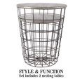 thumbnail image 4 of Lavish Home (Gris) Tables d'Appoint Gigognes avec Rangement, 4 of 5