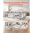 thumbnail image 2 of KFFKFF Large Baby Playpen, 78.7″ x 58.7″ Play Yard for Toddlers, Indoor/Outdoor Baby Fence with 50 Ocean Balls, Zippered Door & Breathable Mesh, Safe Activity Center for Babies and Toddlers, 2 of 9