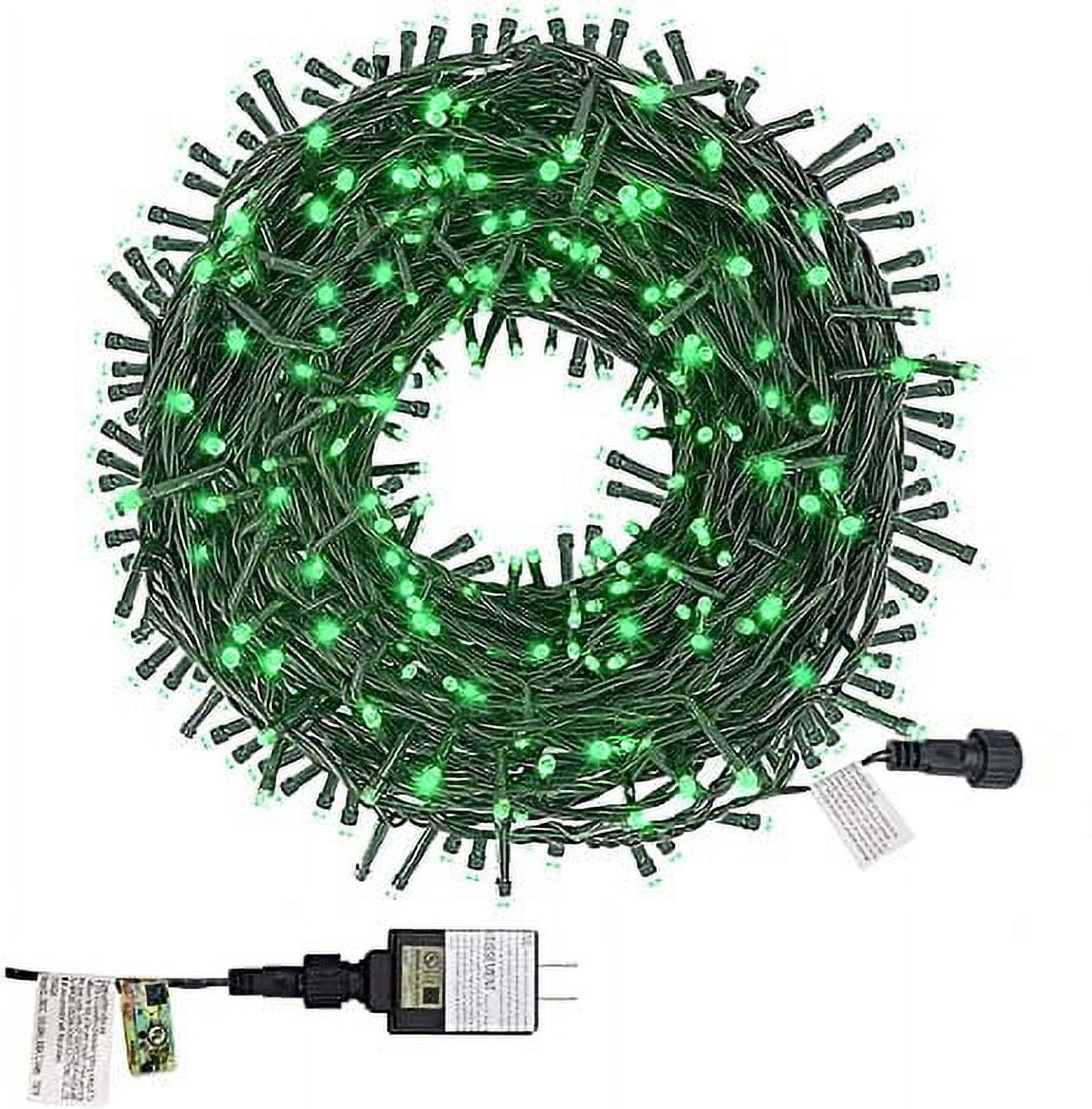 Twinkle Star 200 LED 66FT Christmas Fairy String Lights, St Patricks Day Lights with 8 Lighting Modes, Mini String Lights Plug in for Indoor Outdoor Halloween Garden Wedding Party Decoration, Green - image 2 of 8