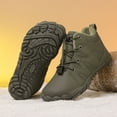 thumbnail image 6 of FAOWME Child Five Finger Warm Thick Winter Shoes Boys Girls Shoes Kids Snow Boots Army Green 9.5-10 Years, 6 of 8
