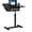 Black, variant on Height Adjustable Laptop Desk on Wheels, Mobile Standing Desk with Tiltable Tabletop, Rolling Computer Workstation with Lockable Casters, Walnut