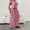 Pink, variant on Women’s Drawstring Waist Solid Color Casual Loose Straight Leg Sweatpants With Pockets