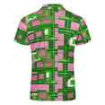 thumbnail image 5 of Pink & Green Fashions & Products! Men Zipper T-shirt Summer Casual Short Sleeve T-shirt Top, 5 of 7