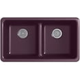 thumbnail image 5 of Kohler K-5312 Iron Tones 33" Drop In Double Basin Cast Iron Kitchen Sink - Blue, 5 of 7
