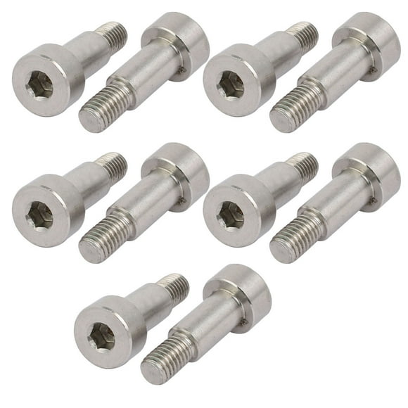 Unique Bargains Hex Socket Shoulder Bolt 10mm Shoulder Dia 18mm Shoulder Length M8 Thread 10pcs