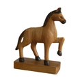 thumbnail image 2 of Estatua de caballo decorativa de madera, centro de mesa artesanal retro, adorno ornamental de mesa. Grande, 2 of 9