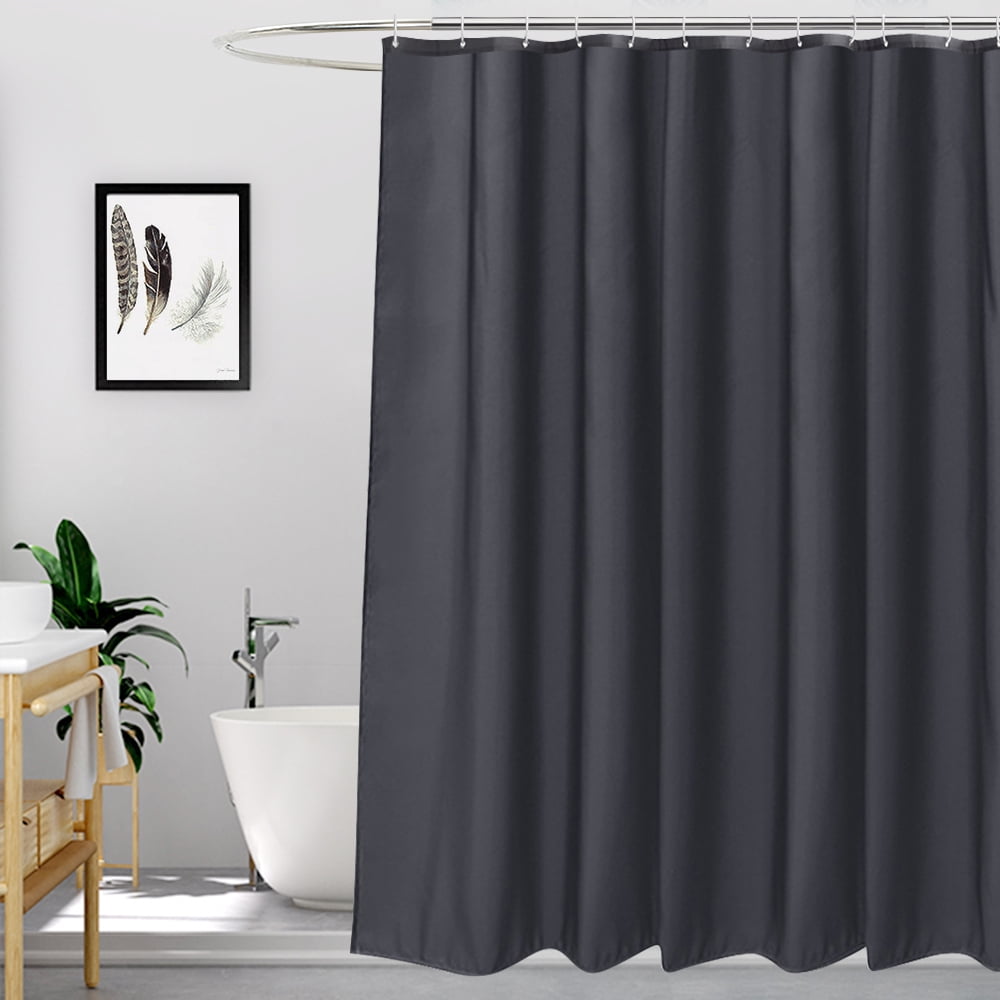 Dark Gray Fabric Shower Curtain Liner, 72"x72", Waterproof Cloth Shower