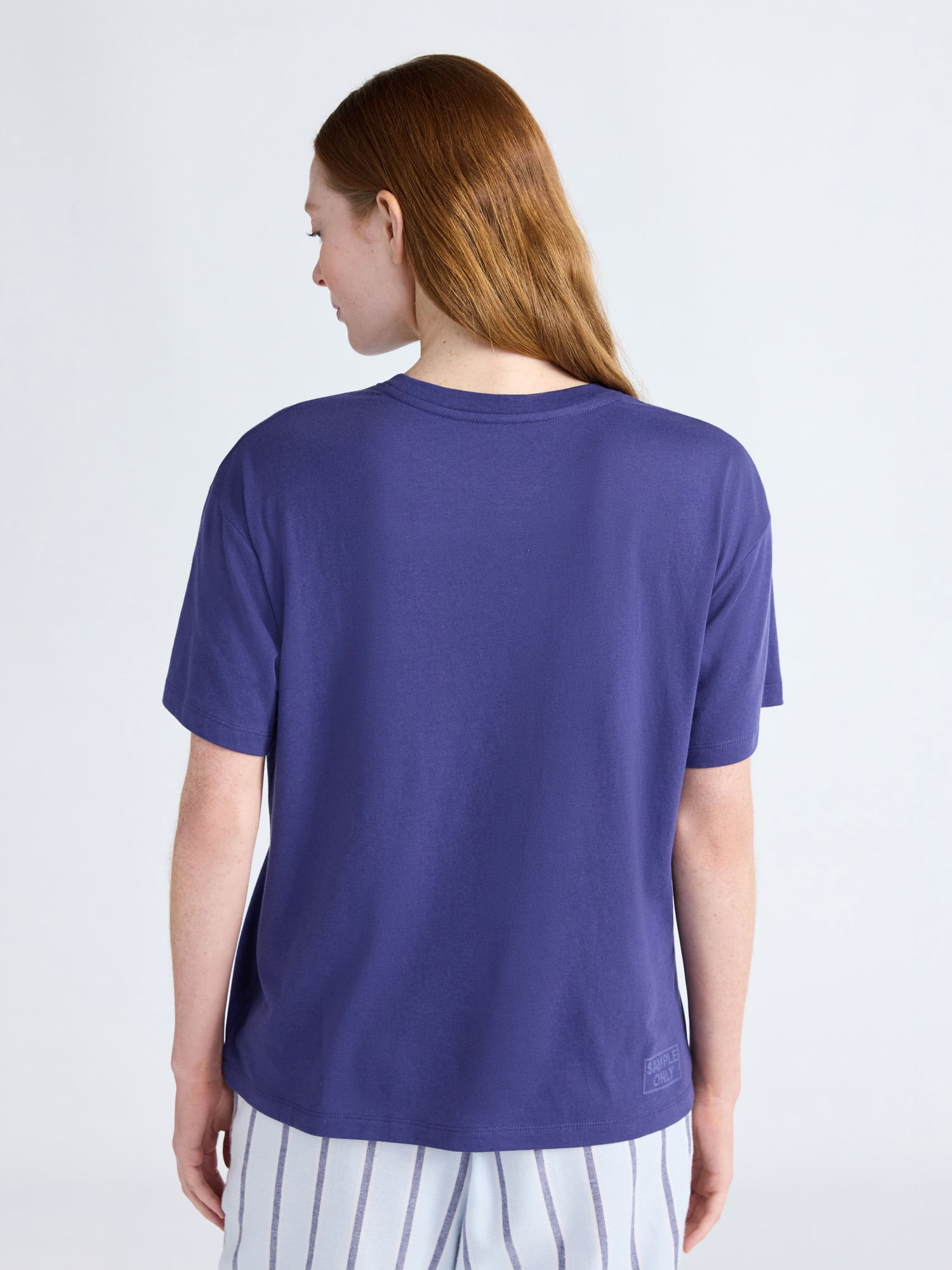 Joyspun Women's Sleep Tee with Short Sleeves, Sizes XS-3X