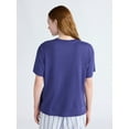 thumbnail image 4 of Joyspun Women's Sleep Tee with Short Sleeves, Sizes XS-3X, 4 of 6