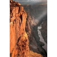thumbnail image 2 of SMO 11x14 Black Ornate Wood Framed with Double Matting Museum Art Print Titled - A lone ray of light filters through the clouds at sunrise at Toroweap Overlook in the grand canyon, 2 of 4