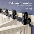 thumbnail image 2 of Barn Door Hardware | 70 Inches Black Bifold Sliding Door Track | Heavy Duty Farm Door Hardware, Smooth Sliding Barn Door Hardware for 4 Closet Doors, 2 of 9