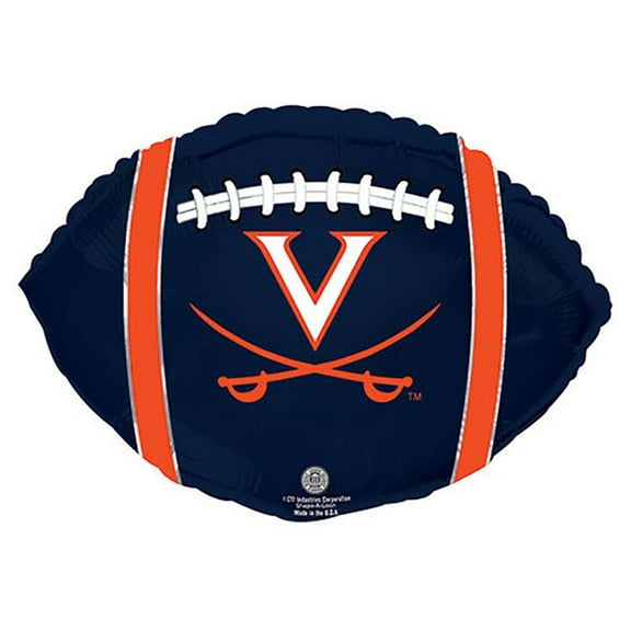 21 inch University Of Virginia Cavaliers Football Foil Mylar Balloon - Party Supplies Decorations