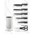 thumbnail image 5 of D.Perlla Knife Set, 7 Pieces Black Coating Steel Knives Set with Detachable Round Block, Scissors, 5 of 7