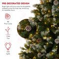 thumbnail image 6 of Legooin 7.5FT Pre-lit Christmas Tree with Pine Cones, 1346 PVC Branch Tips+550 Warm White Lights, Hinged Artificial Tree for Christmas Decor, 6 of 7