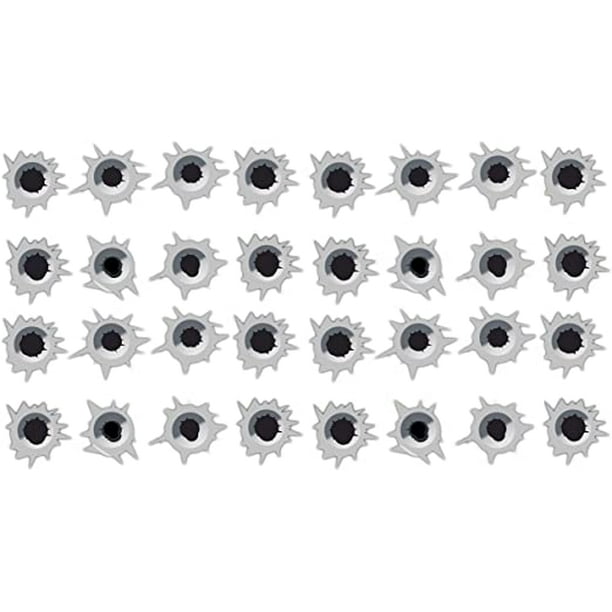 Bullet Holes Stickers Decal Funny Lifelike Automotive Tattoo Hood Front Cover Decorations Accessories Waterproof (Multiple Pack Deals) (32 Pack (Each Sticker is 2 Bullet Holes Stickers Decal Funny Lifelike Automotive Tattoo Hood Front Cover Decorations Accessories Waterproof (Multiple Pack Deals) (32 Pack (Each Sticker is 2