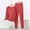 Red, variant on Naittoop Summer Pajamas for Women Set 2 Piece Loose Casual Long Sleeve V Neck Shirts and Bottoms Sleepwear Matching Pjs Sets 2026