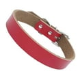thumbnail image 4 of kurtrusly Cute Dog Kitten Pure Color Leather Cat Puppy Adjustable Buckle red S, 4 of 4