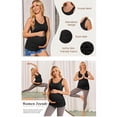 thumbnail image 3 of Weardear 3 Pack Maternity Tank Tops Ruch Side Scoop Neck Sleeveless Pregnancy Clothes, 3 of 5