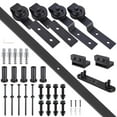 thumbnail image 2 of Yescom 6.6 FT Bypass Steel Sliding Barn Door Hardware Track Kit for Wooden Door - Smooth & Silent - Effortless operation suitable for Wood & Concrete Wall Yescom Modern, 2 of 9