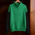 thumbnail image 5 of YunPes Boys Girls Solid Color Half Zip Sweatshirt Thumbhole Sweatshirt Winter Clothes for Teen Girls, 5 of 5