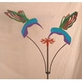 thumbnail image 3 of Handcrafted Metal Kinetic Yard Art Garden Sculpture  With 2 Painted Hummingbirds, 3 of 3