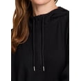 thumbnail image 5 of RBX Active Women's Regular Length Slouchy Fit Ribbed 1/4 Zip Pullover Hoodie Top, 5 of 5